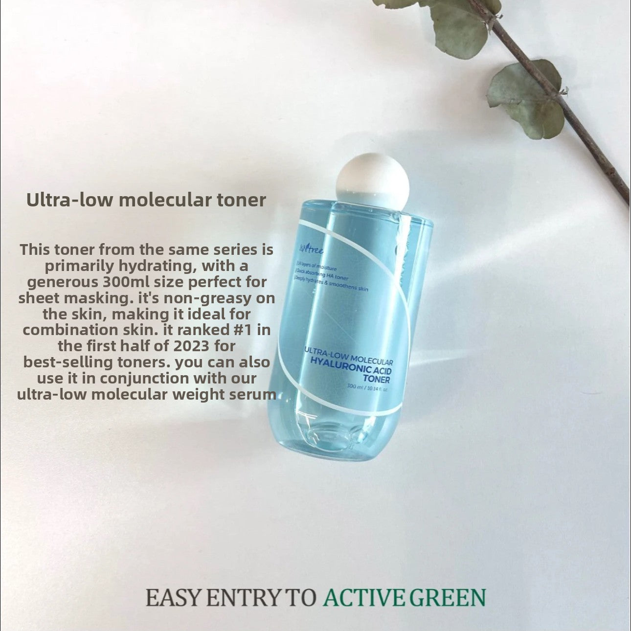 Isntree Ultra-Low Molecular Hyaluronic Acid Toner 300mL